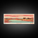 Heron Lake New Mexico Framed Canvas Print, Panoramic Art, Midcentury Modern, Pop Art, Bedroom Decor, Travel Poster, Artistic Decor, Home Decor