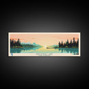 Kingsmere Lake Saskatchewan Framed Canvas Print, Panoramic Wall Art, Midcentury Modern, Pop Art, Bedroom Art, Travel Poster, Home Decor