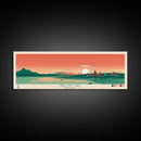 Nueltin Lake, Nunavut Framed Canvas Print, Panoramic Wall Art, Midcentury Modern, Pop Art, Home Decor, Travel Poster, Bedroom Art