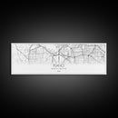 Panoramic Plano City Map, Texas Art, Map Print, Minimalist Wall Art, Canvas Art, Housewarming Gift, Street Map Art, Closing Gift