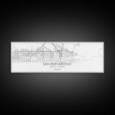 Panoramic San Bernardino City Map, California Art, Map Print, Minimalist Wall Art, Canvas Art, Housewarming Gift, Street Map, Closing Gift