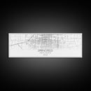 Panoramic Springfield City Map, Missouri Art, Map Print, Minimalist Wall Art, Canvas Art, Housewarming Gift, Street Map Art, Closing Gift