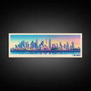 Abu Dhabi, United Arab Emirates Panoramic Travel Poster Canvas Print, Abu Dhabi, United Arab Emirates Painting, United Arab Emirates Art, Abu Dhabi Travel Art, Living Room Painting