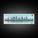Douala, Cameroon Panoramic Travel Poster Canvas Print, Douala, Cameroon Painting, Cameroon Art, Douala Panoramic Travel Art, Travel Painting