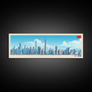 Guangzhou, China Panoramic Travel Poster Canvas Print, Guangzhou, China Painting, China Art, Guangzhou Travel Art, Guest Room Painting
