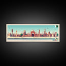 Lahore, Pakistan Panoramic Travel Poster Canvas Print, Lahore, Pakistan Painting, Pakistan Art, Lahore Travel Art, Guest Room Painting