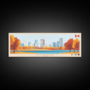 Oshawa, Canada Travel Poster Panoramic Canvas Print, Oshawa, Canada Painting, Canada Art, Oshawa Travel Art, Guest Room Painting
