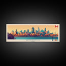 Winnipeg, Canada Panoramic Travel Poster Canvas Print, Winnipeg, Canada Painting, Canada Art, Winnipeg Travel Art, Guest Room Painting