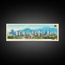 Yaounde, Cameroon Panoramic Travel Poster Canvas Print, Yaounde, Cameroon Painting, Cameroon Art, Yaounde Panoramic Travel Art, Travel Painting