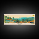 Neiva, Colombia Panoramic Canvas Print, Neiva, Colombia Painting, Colombia Art, Neiva Travel Poster, Travel Art, Guest Room Painting