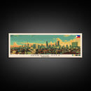Quezon City, Philippines Panoramic Canvas Print, Quezon City, Philippines Painting, Philippines Art, Quezon City Travel Poster, Travel Art, Guest Room Painting