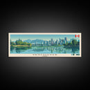 Vancouver, Canada Panoramic Canvas Print, Vancouver, Canada Painting, Canada Art, Vancouver Travel Poster, Travel Art, Housewarming Gift