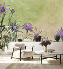 Modish Purple Flowers Wallpaper
