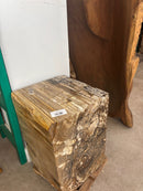 Petrified Wood Square Stool (A)
