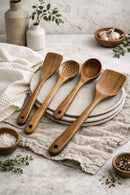 Teak Wooden Utensils, Set of 4