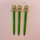Future Is Female Chartreuse Green Gem Pen | Giftable Single Pen | Novelty Office Desk Supplies