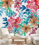 Blue Shades of Leaves Wallpaper