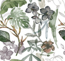 Floral Wallpaper and Leaves