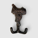 Horse Saddle Wall Hook, Cast Iron Western Ranch for Coats or Hats