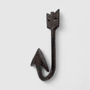 Arrowhead Wall Hook, Cast Iron for Jackets, Keys or Leashes