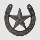 Star and Horseshoe Wall Plaque, Western Cast Iron Decor
