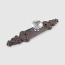 Crystal Drawer Pull, Cast Iron Vintage Glam Cabinet Knob