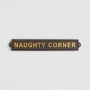 Naughty Corner Cast Iron Wall Plaque, Humorous Wall Decor