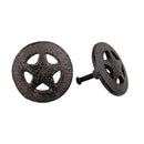 Star Cabinet Knob, Cast Iron Rustic Drawer Pull Hardware