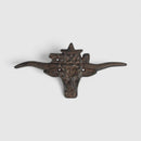 Texas Longhorn Wall Plaque, Cast Iron Western Ranch Decor