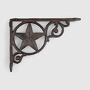 Star Shelf Bracket, Cast Iron Western Wall Mount Shelf Support