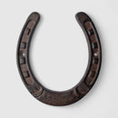 Large Horseshoe Wall Plaque, Cast Iron Western Ranch Decor