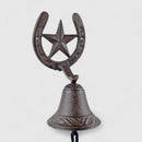 Horseshoe Star Doorbell, Cast Iron Farmhouse Porch Bell