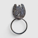 Horse Head Towel Ring, Equestrian Cast Iron for Bath or Kitchen