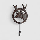 Deer Head Wall Hook, Cast Iron Vintage Woodland for Coats or Hats