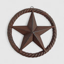 Star with Twisted Ring, Cast Iron Western Wall Plaque Decor