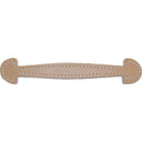 Shovel Head Leather Steamer Trunk Handle Flared Ends with Slightly Shiny Finish Available in Natural and Black