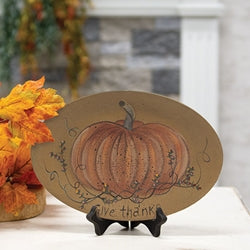 *Give Thanks Pumpkin Plate - 11.25x7.5