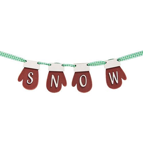 "Snow" Mittens Garland