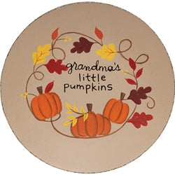 Blessed Grandma Fall Leaves Plate 3 Asstd.