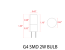 G4 Dimmable SMD Bi Pin LED Capsule 12V Bulb Energy Efficient Light IP65 Waterproof