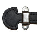 Shovel Head Leather Steamer Trunk Handle Flared Ends with Slightly Shiny Finish Available in Natural and Black