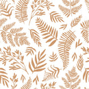 Dark Beige Leaves Wallpaper