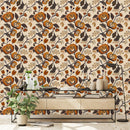 Brown Floral Wallpaper