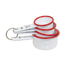 4/Set Red Rim Enamel Measuring Cups
