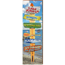 Lake Jordan Water Ski Directional | Wall Art Print on Real Wood