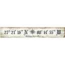 Hutchinson Island, FL Compass White Latitude Longitude | Wall Art Print on Real Wood