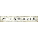 Sewall's Point, FL Compass White Latitude Longitude | Wall Art Print on Real Wood