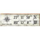 Sewall's Point, FL Compass White Latitude Longitude | Wall Art Print on Real Wood