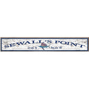 Sewall's Point Sailfish Shabby Latitude Longitude | Wall Art Print on Real Wood