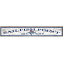 Sailfish Point, Florida Sailfish Latitude Longitude Wooden Sign | Wall Art Print on Real Wood